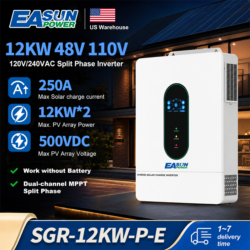 Grid Tie Inverter Limiter 2000W - EASUN POWER Onduleur biphasé 12KW 110V,
