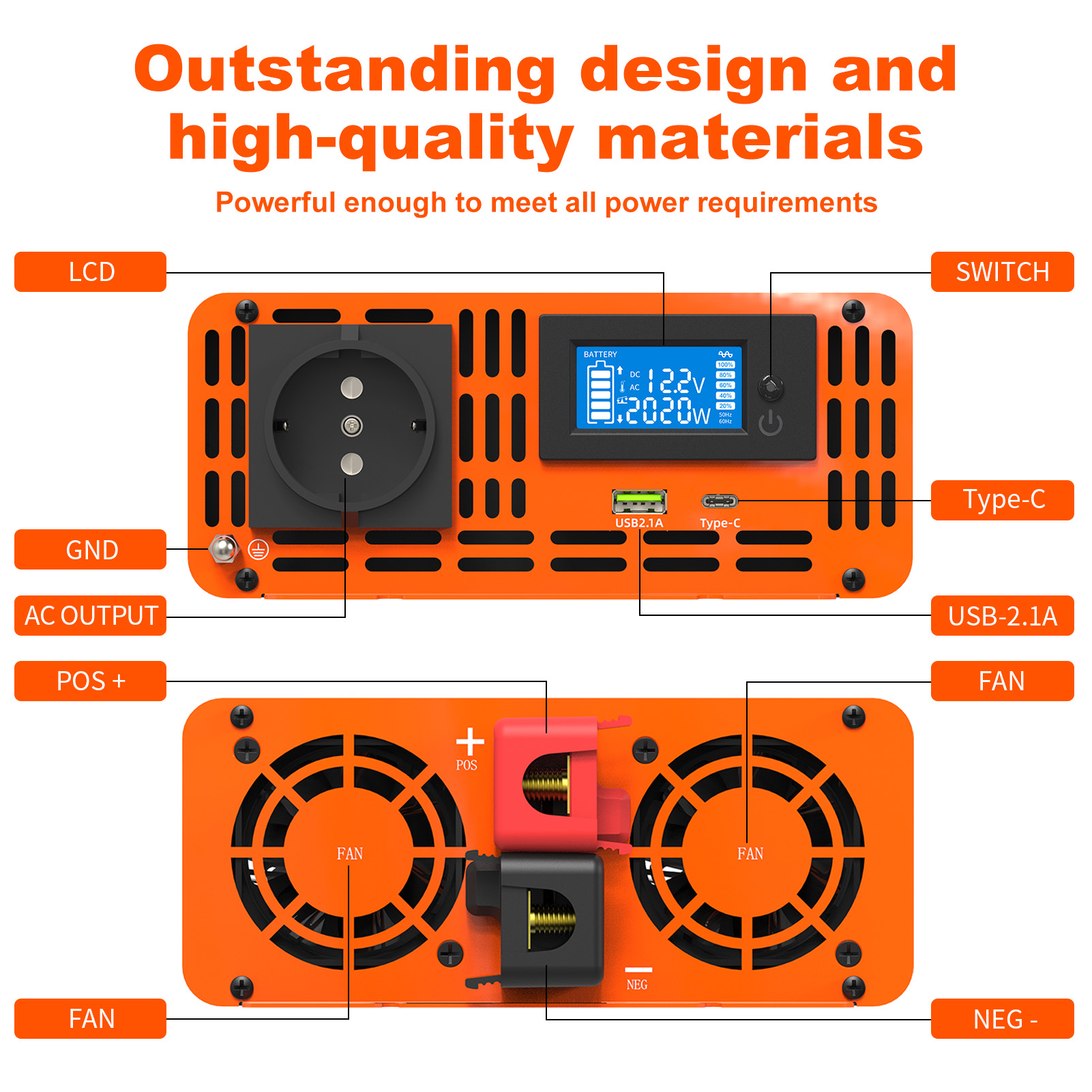 Peak 4000W 12v 24V 48V Dc à Ac - Power Inverter 12V 220V 4000W Continuous avis et prix