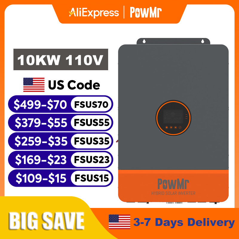 Convertisseur solaire hybride  - Split Phase Inverter 10Kw 110V 220V avis et prix