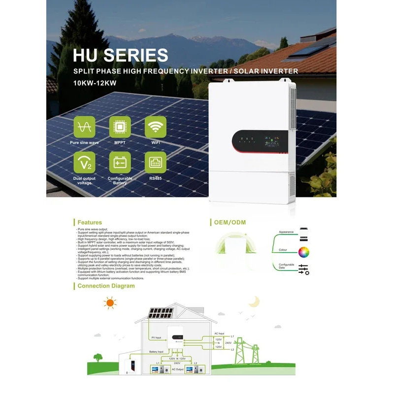 Convertisseur solaire hybride  - Split Phase Inverter 10Kw 110V 220V avis et prix