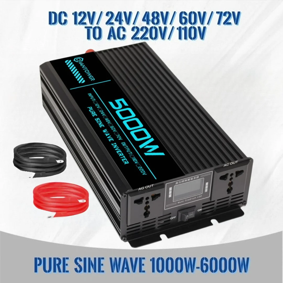 Onduleur à onde sinusoïdale pu - Pure Sine Wave Inverter 5000W 48V 220V avis et prix